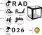 2026 Graduation Party Decorations - Black Balloon Boxes with Letters, "GRAD" & "So Proud of You" & "2026", 20pcs Balloons, Graduation Photo Props for High School College Class of 2026 Celebration